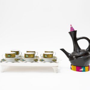 Tilet Coffee Trays with foot | የጥለት ቡና ማቅረብያ